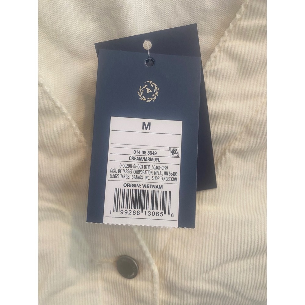 Universal Thread Womens Cream Corduroy Vest Button Front Waistcoat NWT Medium - Picture 3 of 5